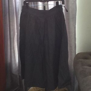 Chambray full midi skirt